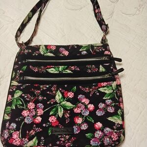Floral Black Crossbody Bag